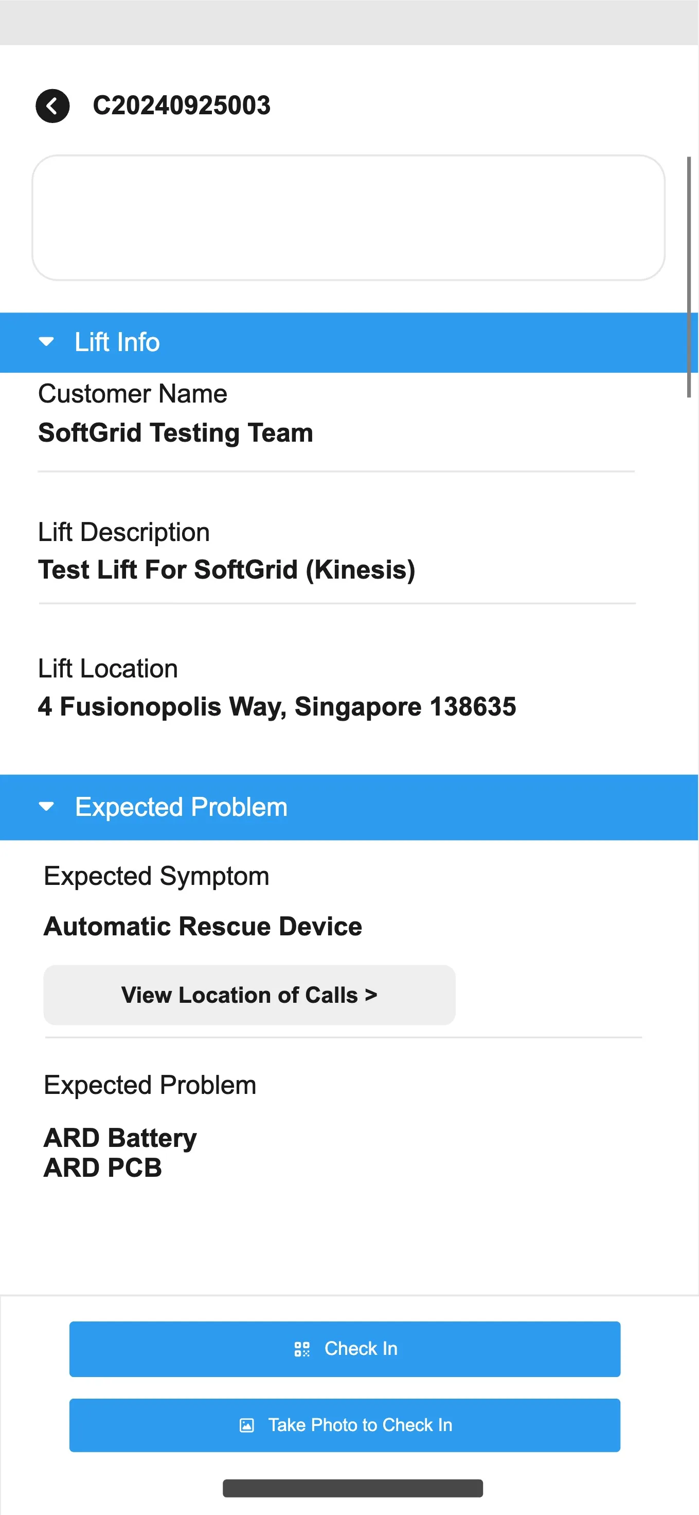 LiftProf Call Details